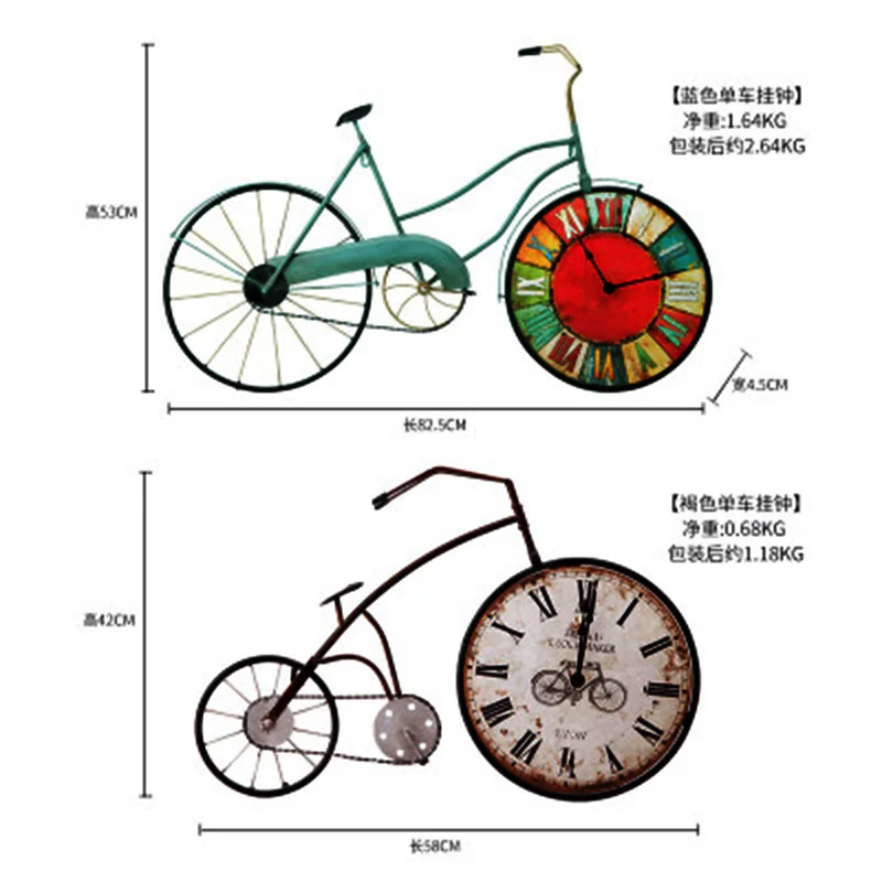 Ретро Современные настенные часы Большие Железные велосипедные 3d настенные часы современный дизайн домашние цифровые настенные часы Креативный Металлический Настенный декор