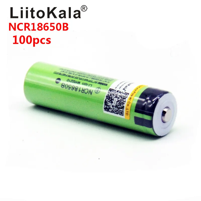 100 шт liitokala NCR18650B 3,7 v 3400 mah 18650 литиевая аккумуляторная батарея фонарик батареи