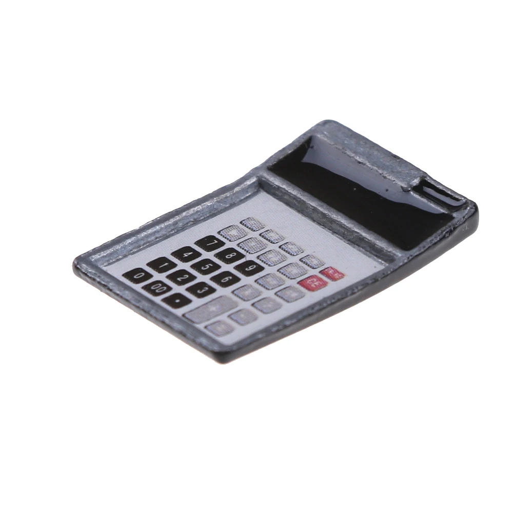 

1Pcs 1:12 Dollhouse Metal Calculators Mini Calculator Model Dollhouse Furniture Miniature For Dolls' Accessorie
