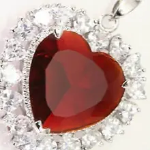 Натуральная богатая красивая красная подвеска в форме сердца с кристаллами ожерелье оптом покрытые Свадебные широкие часы крылья королева