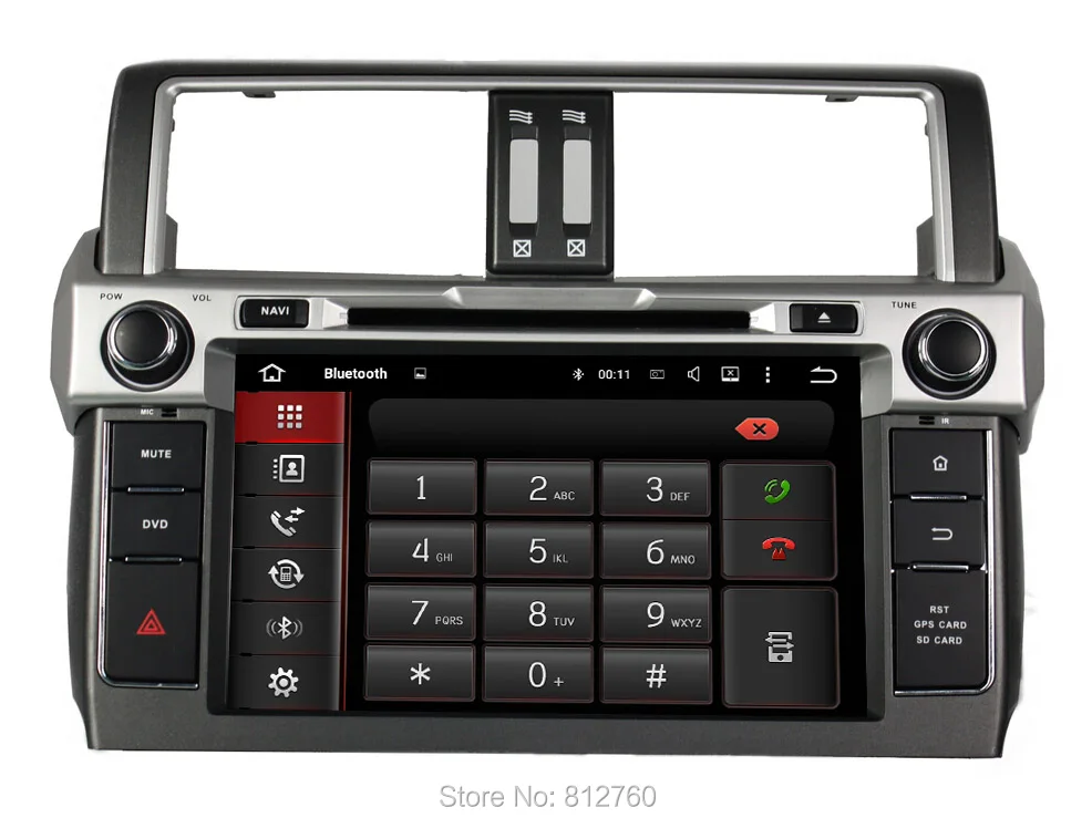 Discount 8 inch 1024*600 HD Octa Core Android 9.0 Car DVD PC for Toyota Prado 2014 2015 GPS Navigation Radio RDS Stereo Head Unit WIFI 3G 4