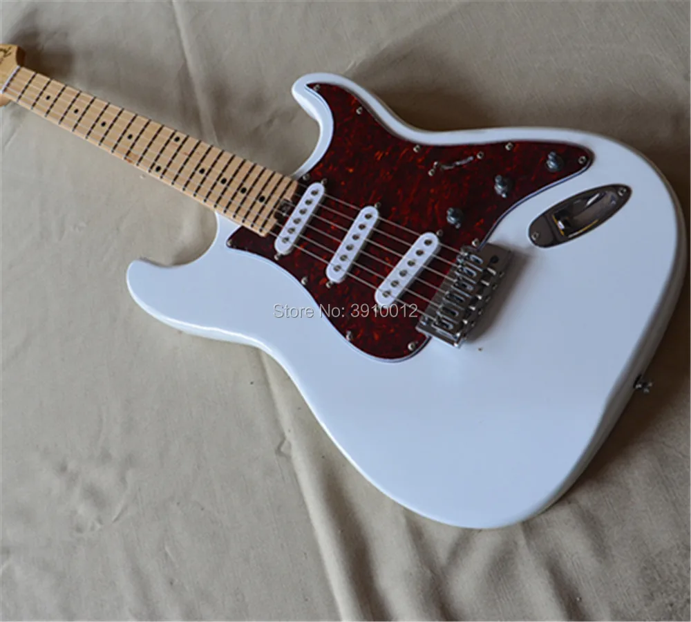 New White Electric Guitars ST  Free Shipping Small double shake guitare