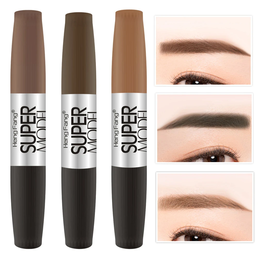 1 PC 2 in 1 Double-head Design Eyebrow Cream Mascara Combination Long-lasting Makeup No Blooming Waterproof make up Tool TSLM2