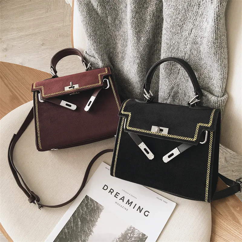 

New Scrub Platinum Bag Fashion Shoulder Bag Embroidery Bag Portable Messenger Women's Leather Tote women leather handbags