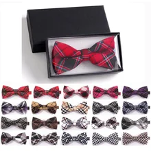 Хлопковый клетчатый галстук-бабочка Мужской Хлопковый галстук-бабочка смокинг общие вечерние Бабочка Жаккард бабочка 20 цветов, 500 шт