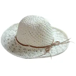 Шляпа летняя Женская Складная Большой Пляжный навес Солнцезащитная пляжная соломенная шляпа Кепка для дам элегантный отдых шляпы для