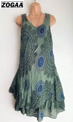 Women Girls Summer Sleeveless Boho Midi Evening Party Beach Dress Floral Casual Dresses Plus Size 5XL O Neck Boho Floral Dress Women Girls Summer Sleeveless Boho Midi Evening Party Beach Dress Floral Casual Dresses Plus Size 5XL O Neck Boho Floral Dress
