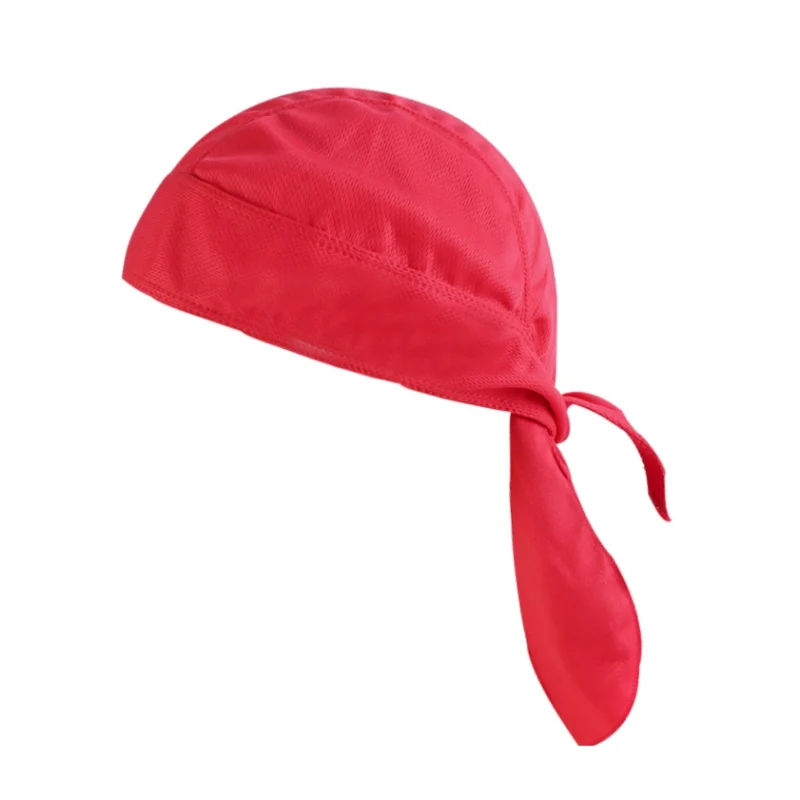 Велосипедные уличные велосипедные кепки пиратская шляпа дышащая повязка на голову сплошной цвет быстросохнущая впитывающая Солнцезащитная Спортивная толстовка с капюшоном 11 цветов - Цвет: Красный