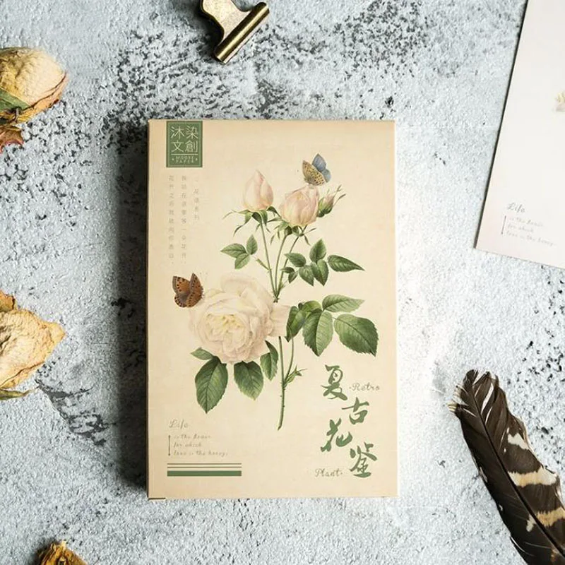 

30Sheets/Pack Hot Japanese Retro Flower Field Guide Christmas Greeting Cards Postcards Set Gift Card Post Card