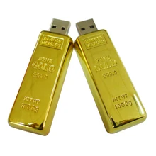 Memory Stick 64GB 128GB Gold Bar Model New Flash Drive USB 2.0 Storage U-Disk
