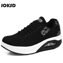 JOKSD Для женщин прогулочная обувь дышащая кроссовки Для женщин супер Llight Вес Спортивная обувь плюс размер 38