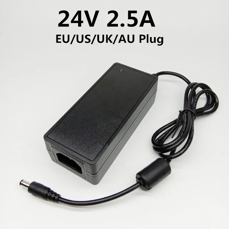 24 V 2.5A Универсальный адаптер питания AC к DC 2500mA конвертер трансформатор источник EU