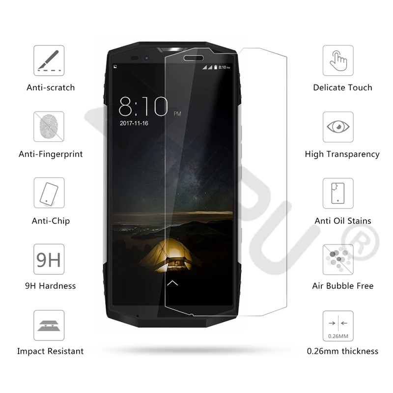 10 шт./лот 2.5D 0 26 мм 9H Премиум Закаленное стекло для Blackview BV9000 Pro защитная