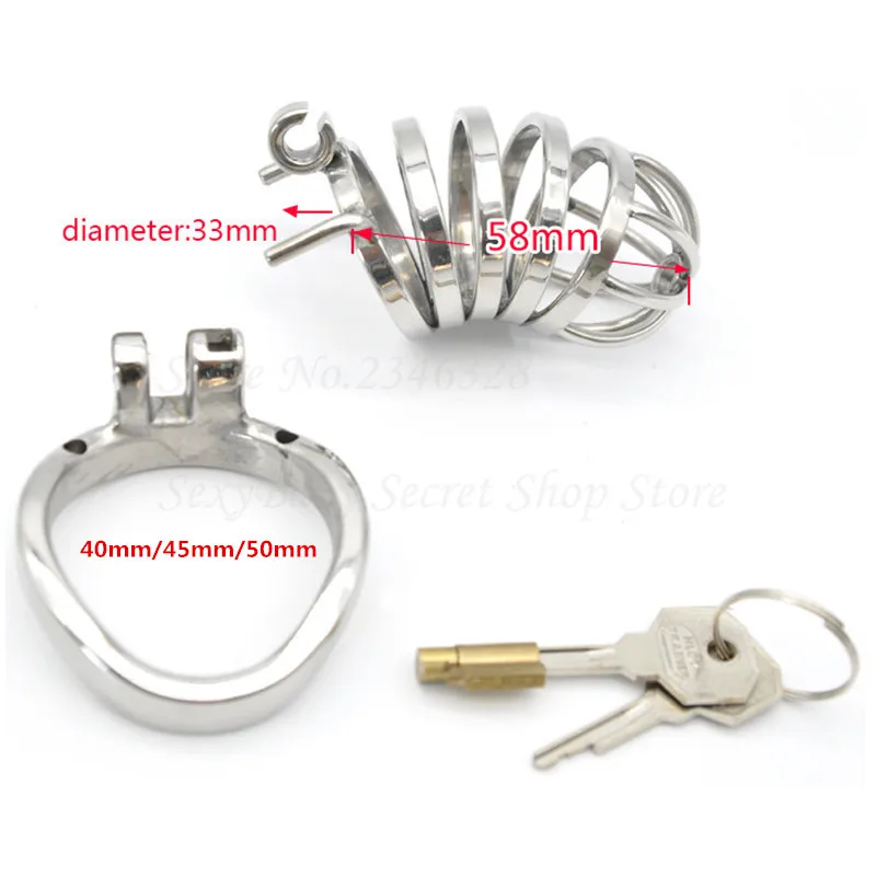 Adult Game 304 Stainless Steel Stealth Lock Male Chastity Device,Penis Rings,Cock Cage,Chastity Belt,Bondage Sex toys For Man