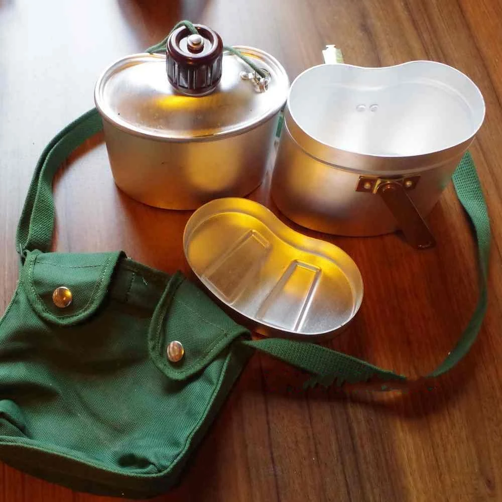 ORIGINAL MILITARY MULTY FUNCTIONAL CANTEEN MESSTIN CHINA ARMY 78 HIKING CAMPING