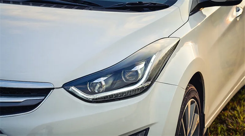Vland светодиодный фонарь для Hyundai Elantra 2012 2013 2014 2015 головная лампа DRL Объектив