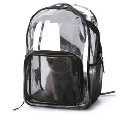 THINKTHENDO прозрачный ПЭТ Рюкзак-переноска сумка кошка маленькая собака Обувь с дышащей сеткой окно для путешествий прогулки походы кемпинг