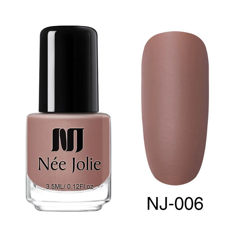 Лак для ногтей NEE JOLIE Matte Effetc, 33 чистых цвета, красный, серый цвет, для дизайна ногтей, жирный лак, лак для ногтей, для ногтей, сделай сам - Цвет: Color 6