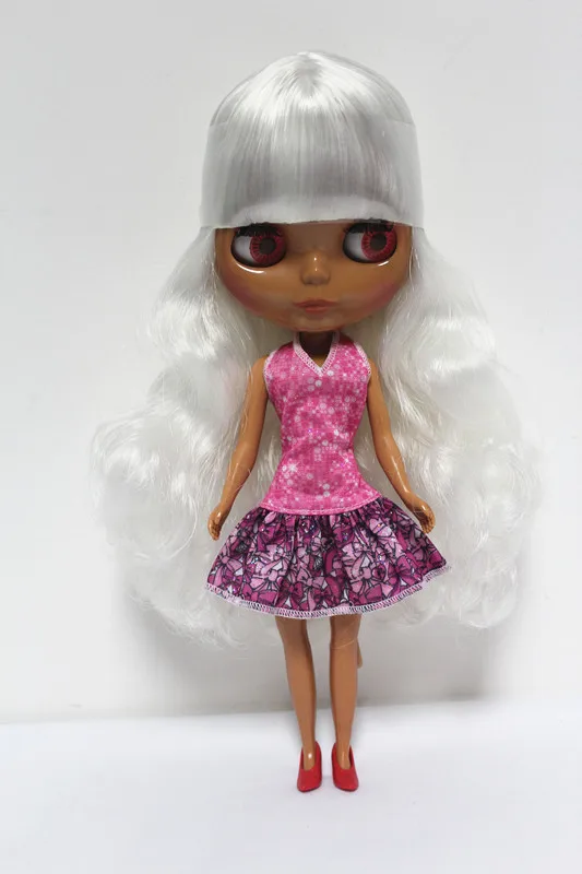 Blygirl Blyth кукла белая челка волосы Обнаженная 068BL3380 обычное тело 7 суставов черная
