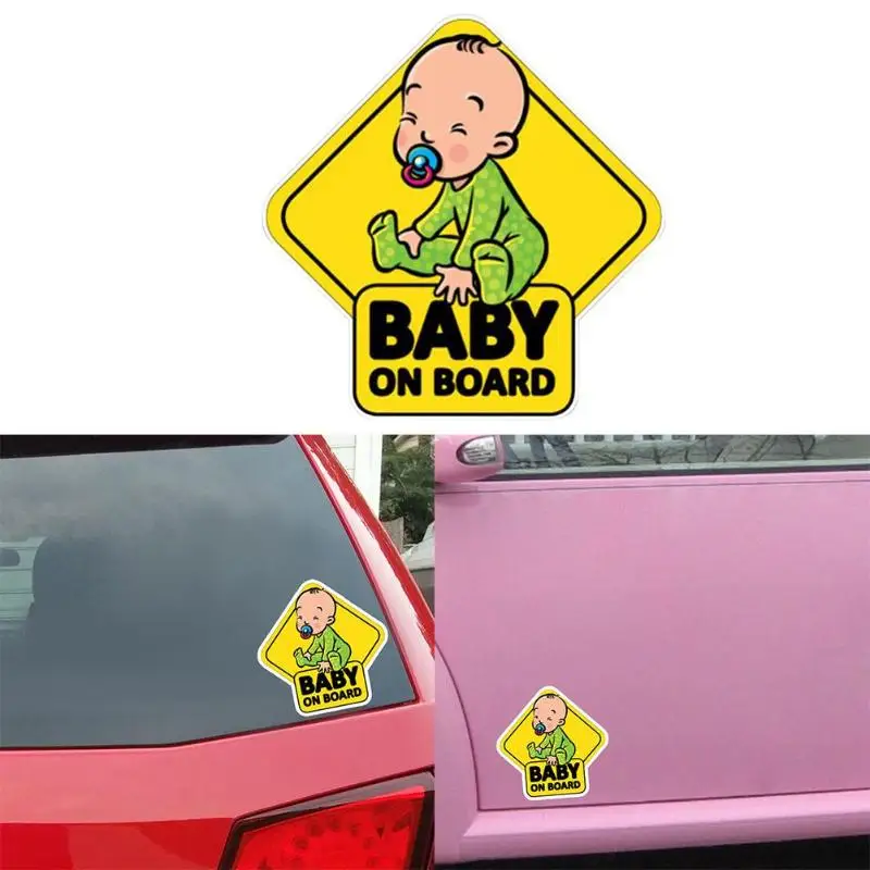 Автомобильный Стикеры Baby ON BOARD Предупреждение знак безопасности Стикеры s стайлинга автомобилей наклейки на авто тела двери окна Водонепроницаемый Стикеры аксессуары