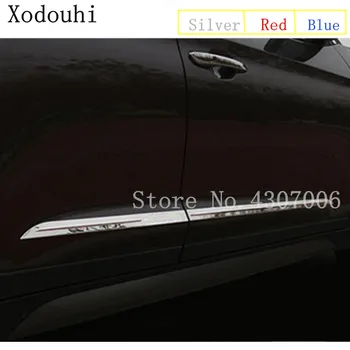

For Hyundai Tucson 2015 2016 2017 2018 Car Side Door trim Strip Molding Stainless steel Stream panel bumper hoods 4pcs