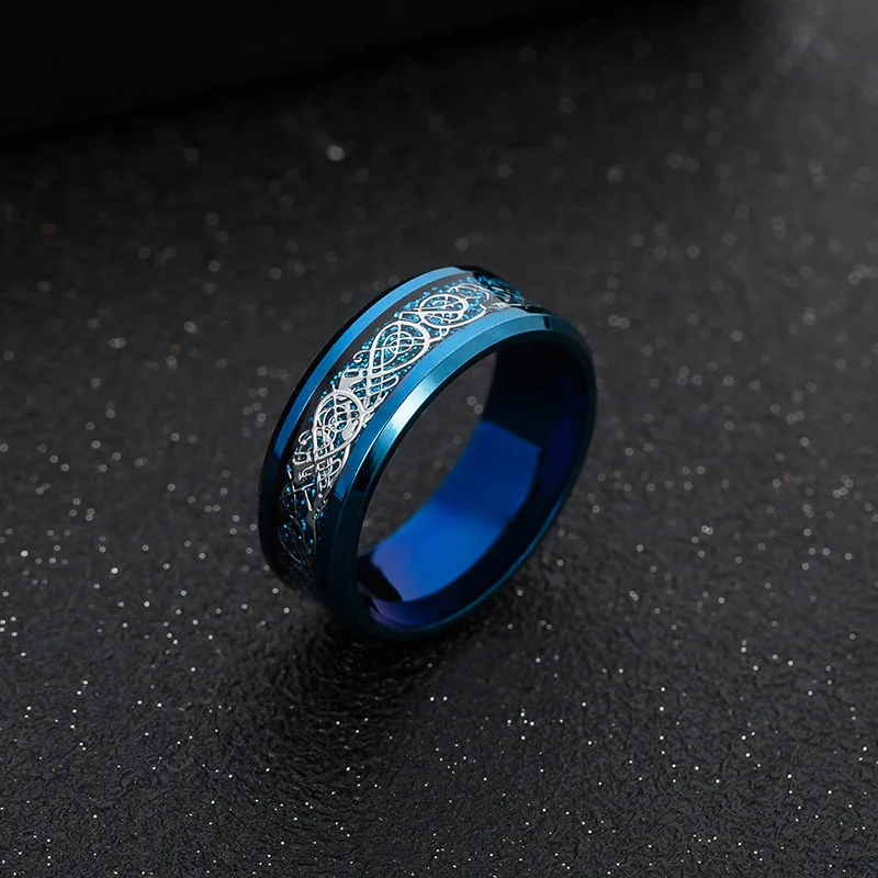 

Titanium Designer Rings Female Blue Gold Gold Stripe Pattern Men Personality Ring Vogue Women Birthday Wholesale Promotion SP004