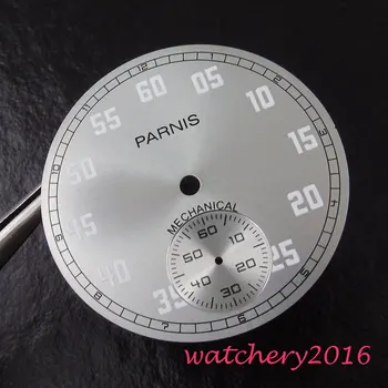 

New 38.9mm Parnis grey dial white numbers fit 6498 movement Men's Watch dial