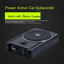 600W саб Вуфер супер высокой мощности 12V Sub НЧ-динамик автомобиля под сиденьем тонкий сабвуфер с активный усилитель аудио и автомобильный динамик