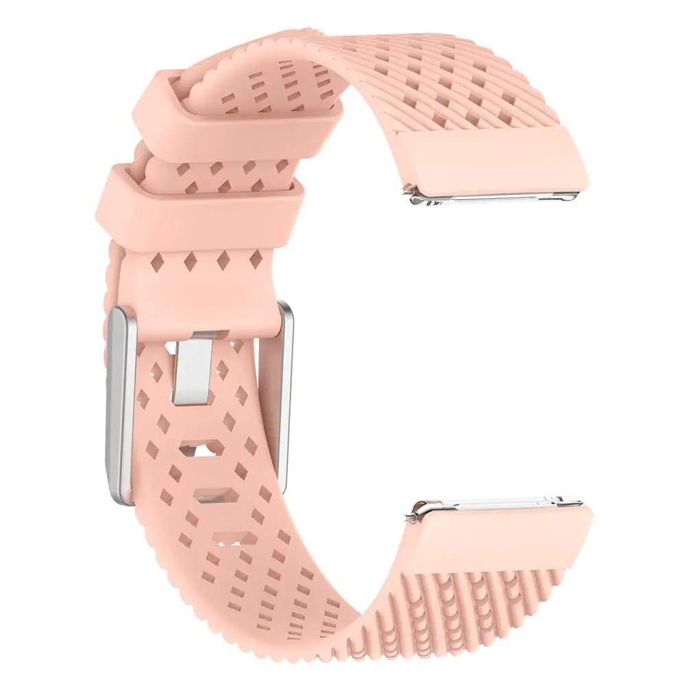 

2018 Newest Personality Soft Silicone Replacement Wrist Strap Watch Band For Fitbit Versa Smart Watch S/L 10 Colors