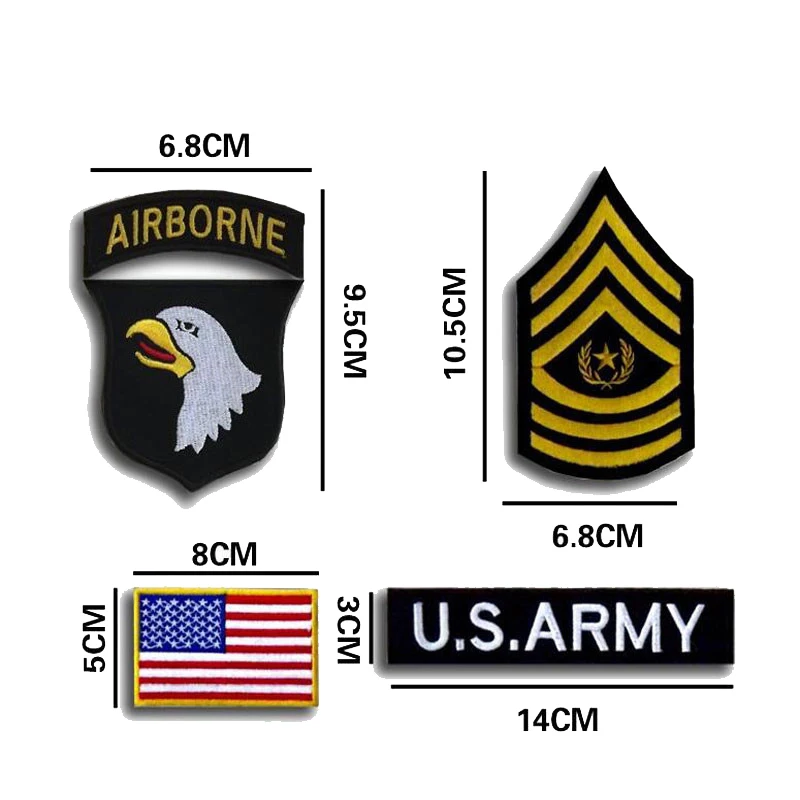 Нарукавная повязка с вышивкой US 101 военные Спецназ США значок Warrior Gas камуфляжная