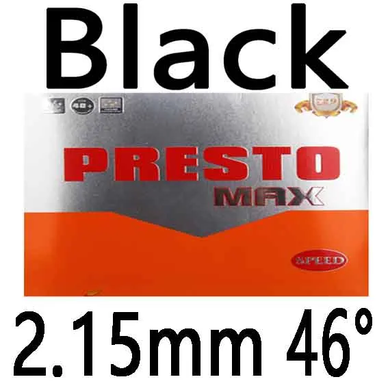 Friendship 729 PRESTO MAX( New) Spin / Speed(Non-tacky Rubber+ Macroporous Sponge) Table Tennis Rubber Ping Pong Sponge - Color: MAX SPD Blk 2.1546