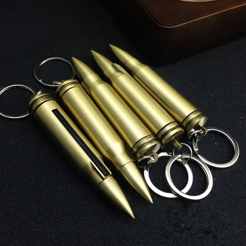 Top Quality Copper Bronze Match Kerosene lighter Key Chain Cigarette
