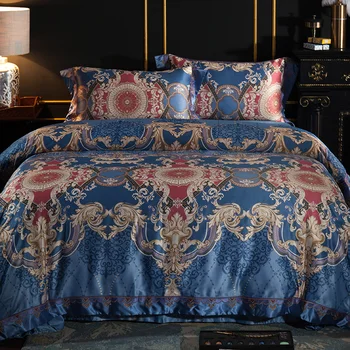 

YeeKin 100% Egyptian Cotton European Style Bedding Sets King Queen Egyptian Ecological Cotton Luxury Wedding Duvet Cover Sets