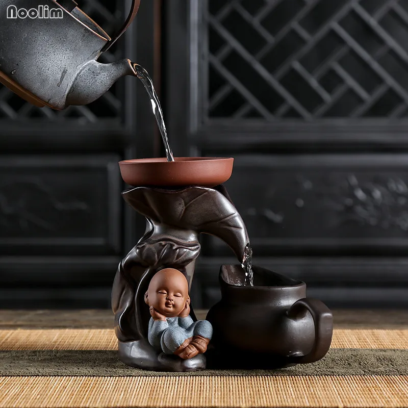 NOOLIM Zen маленький монах Фиолетовый Глиняный чай фильтр утечки личности Чайный фильтр креативный чайный набор кунг-фу аксессуары для чайной церемонии