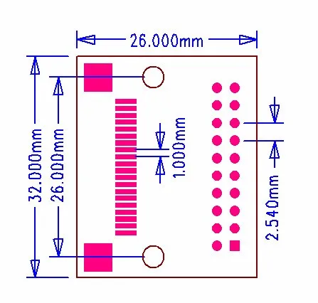 Быстрая 20 шт./партия FPC 20 P плата адаптера FFC поворот 2,54 мм DIP TFT lcd-раъем 1 мм 0,5 мм интервал двухсторонняя печатная плата