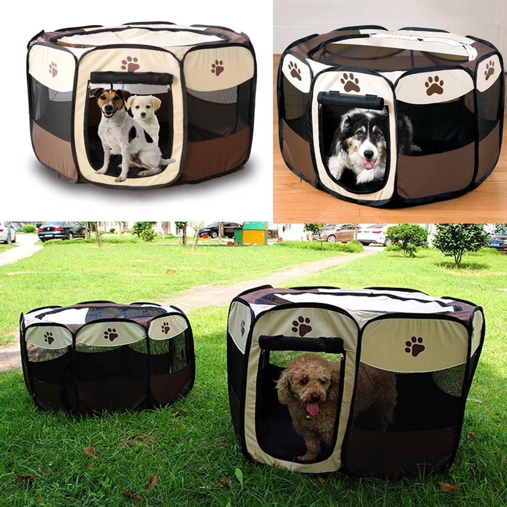 Pet Cage Supplies 600D Oxford Dog Carrier Dog Playpen For Dog Cat Fence Kennel Dog House Outdoor Cat House Playpen Exercise