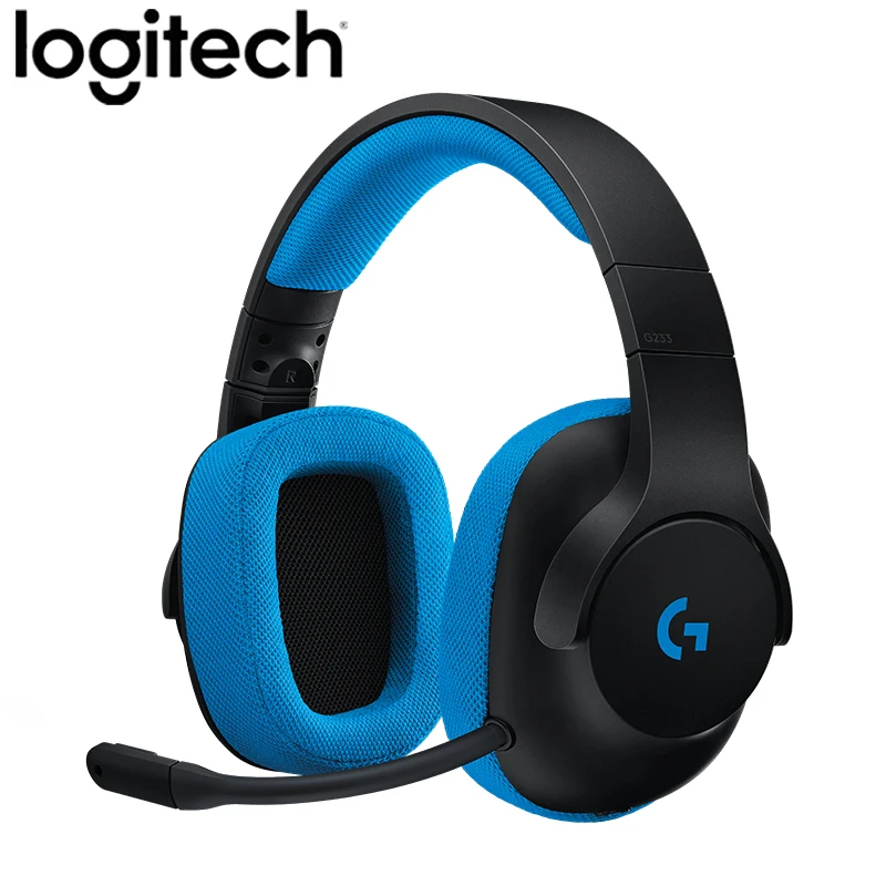  Original Logitech G233 Prodigy Gaming Headphones Wired Control With Mic for PC PS4/PRO Xbox One Xbo