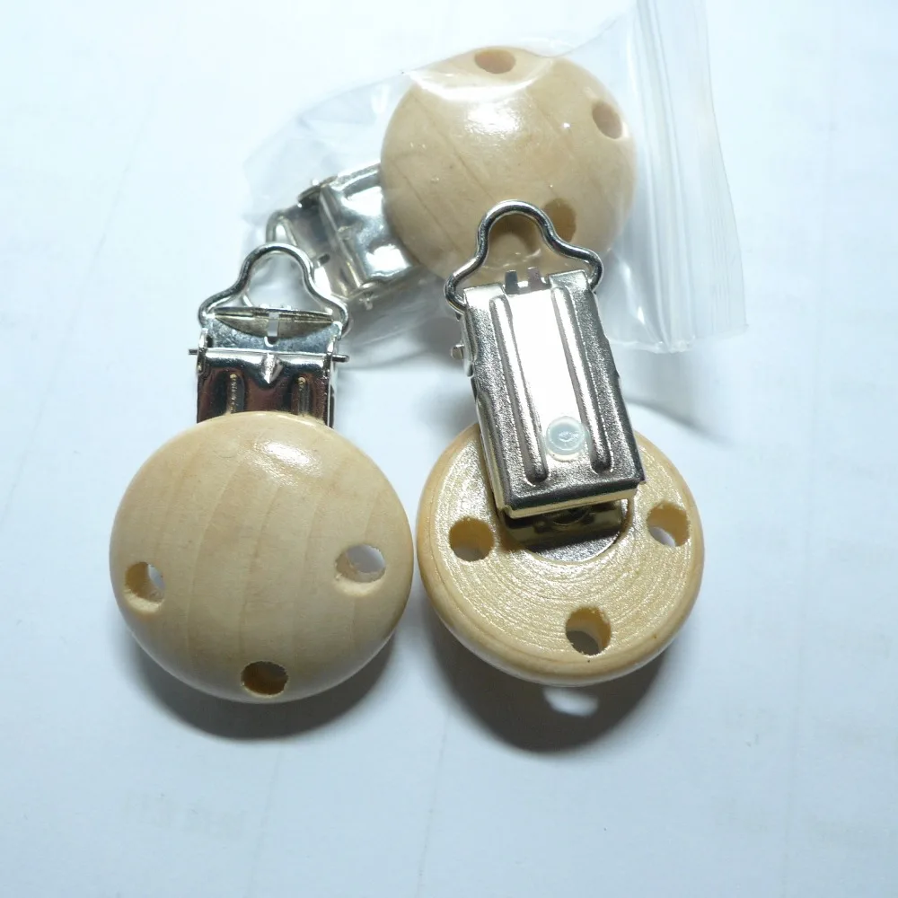 25 шт. зажимы для детских пустышек из натурального дерева|pacifier wood clips|wood clip pacifierbaby