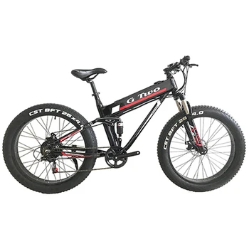 

26 Inch 7 Speed Electric Bike Fat Tire Electric Mountain Bike 48V 14Ah 500W EBike Snow Bike Full suspension