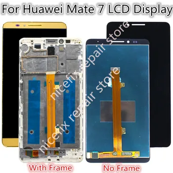 

For Huawei Mate 7 MTK-L09 MTK L09 LCD Dispaly With Touch Screen Digitizer Assembly with frame +Tools black white gold