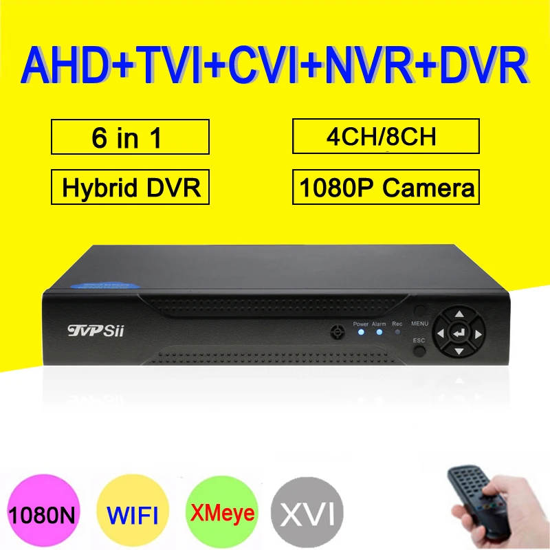 1080P,960P,720P Surveillance Camera 1080N Hi3520D XMeye 4CH8CH 6 in 1 Hybrid Onvif XVI NVR TVI CVI AHD CCTV DVR main picture