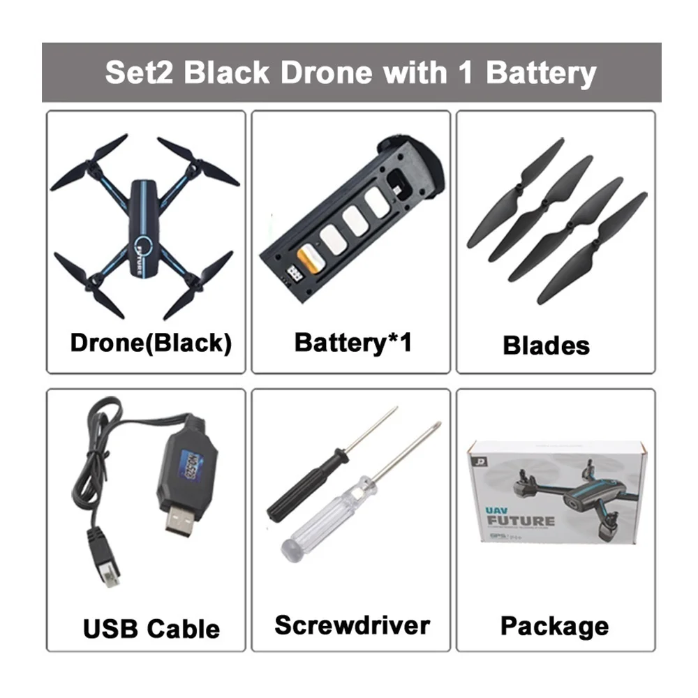 Upgrade Drone RC Quadcopter with Camera 720P HD Altitude Hold Headless Mode Pocket Drones GPS Positioning VS 8807 8807W Drone