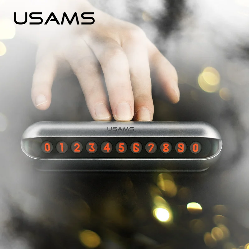 

USAMS Temporary Car Parking Card Number Car Kit Parking Number card with Magnetic Digital Stickers Phone Number Parking Card