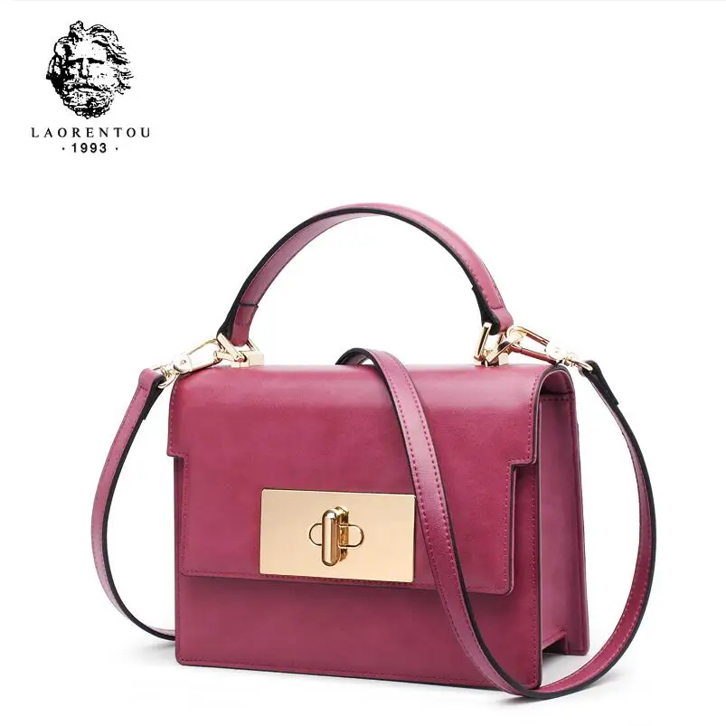 

LAORENTOU 2018 new wild Korean version of the leather shoulder bag Mini Messenger Bag Vintage Tide