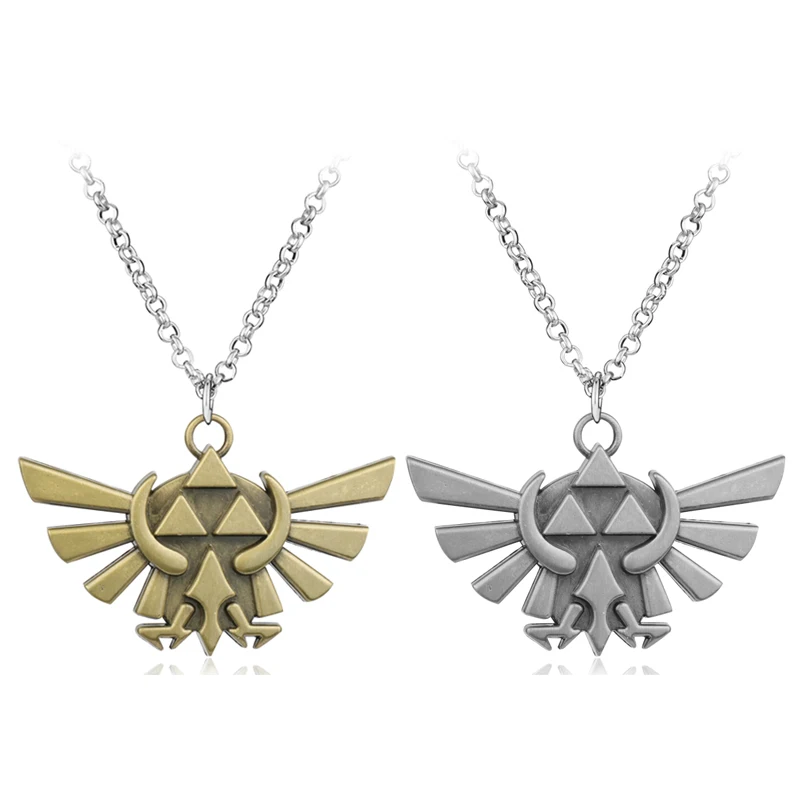 

dongsheng The Legend of Zelda Triforce Pendant Necklaces Dark Links Hylian Metal Necklace Legend of Zelda Jewelry Women Men Gift