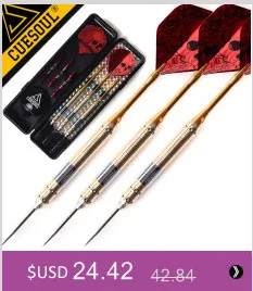 New CUESOUL 23g 25g 27g Professional Steel Tip Darts Black Dart Body With Dart Flights