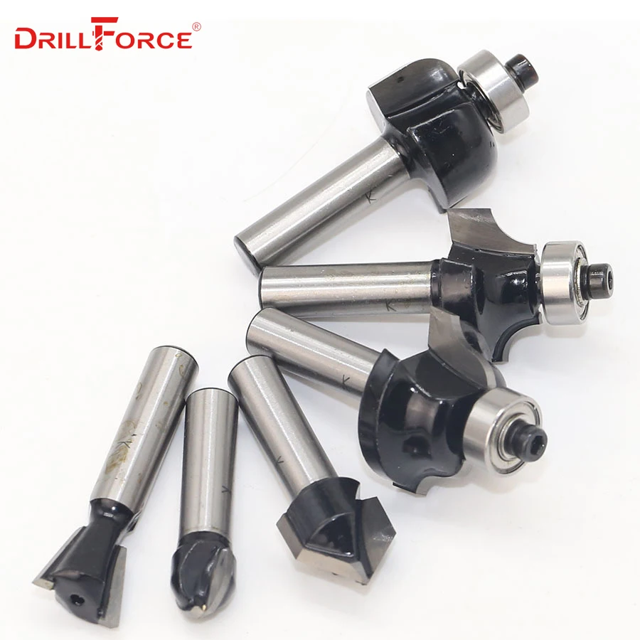 Drillforce 8 мм фрезы из карбида вольфрама Roman Ogee Dovetail угловая круглая бухта коробка V