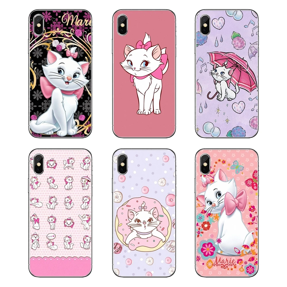 

Soft Transparent Shell Covers cute cat Marie aristocats For Xiaomi Mi A1 A2 5X 6X 8 lite SE Pro Max Mix 2 2S 3 Mi5 Mi5S