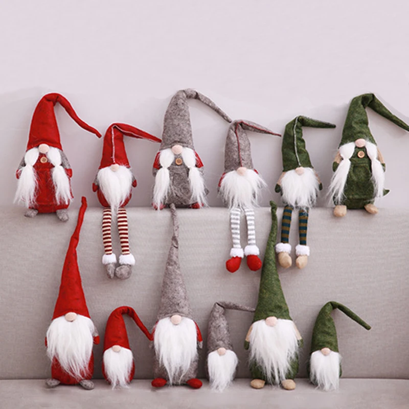 Новинка года: милая Рождественская Кукла Санта-Клауса с длинными ножками, безликая кукла для дома, рождественские, новогодние, вечерние украшения