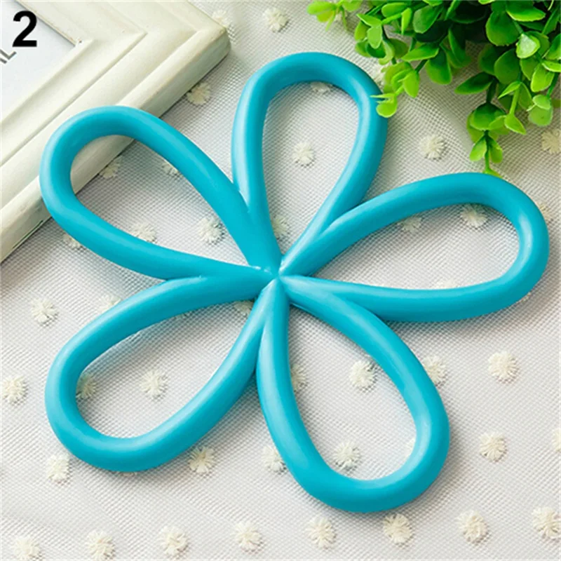 ساخنة جديدة زهرة الشكل pvc مكافحة زلة حصيرة الحرارة سادة العزل طاولة المطبخ المفارش 91YP